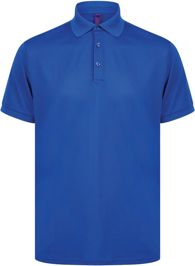 Henbury Herenpolo in gerecycleerd polyester H465 - Royal - L