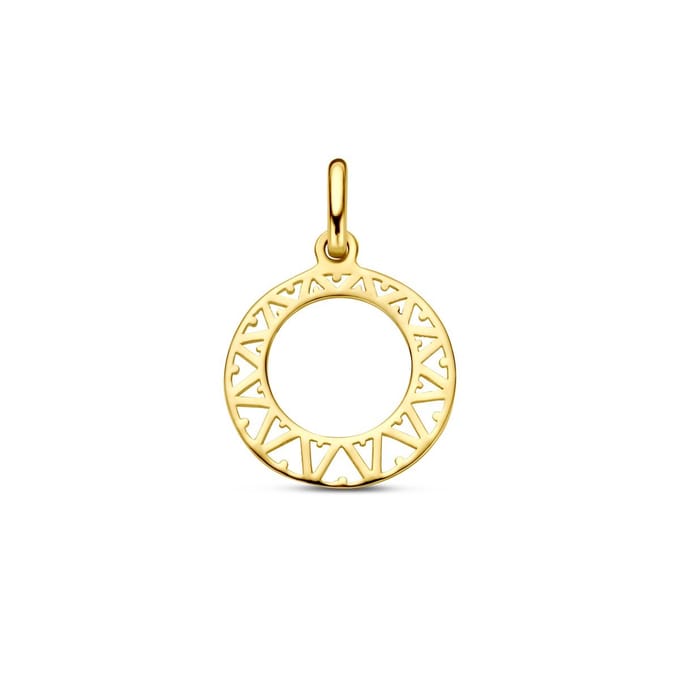 14K geelgoud hanger cirkel 4030667