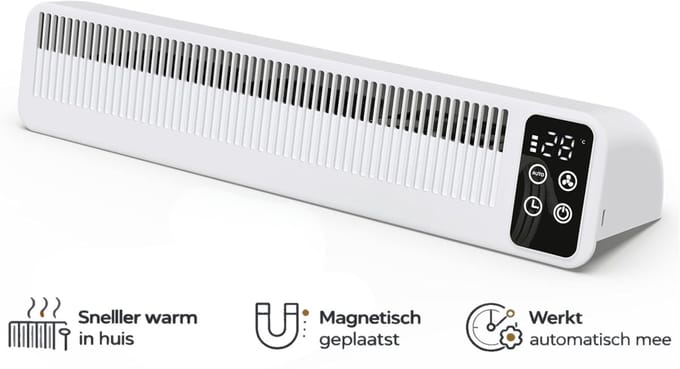 Zentex® Radiator Ventilator - Draadloos - Inclusief Smart Timer - Wit