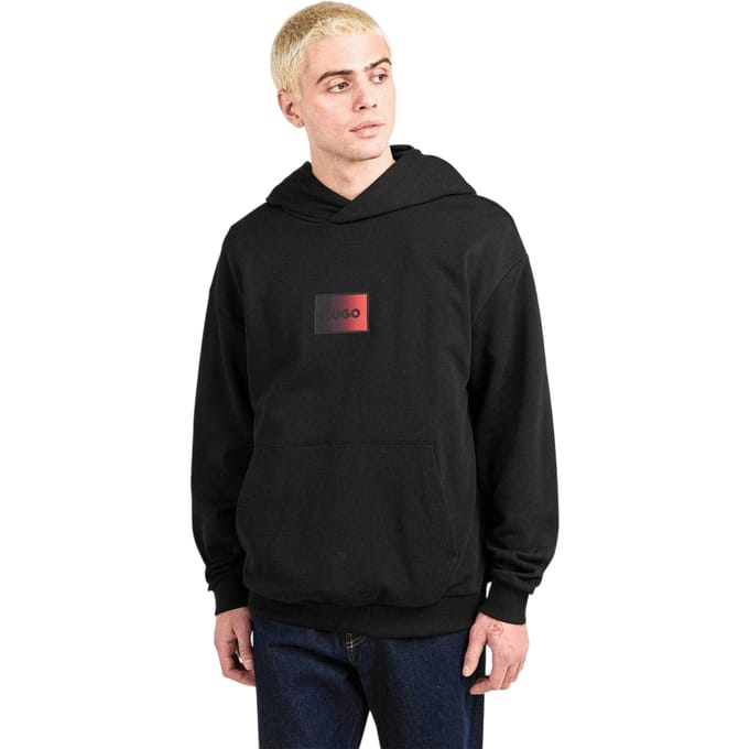Hugo Heren Danohood Drop Sleeve Hoodie (Zwart)