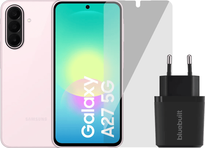 Samsung Galaxy A27 128GB Roze 5G + Basis Accessoirepakket