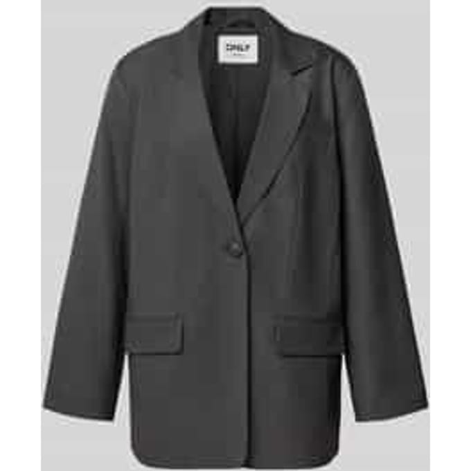 Loose fit longblazer met reverskraag model 'LINDA'