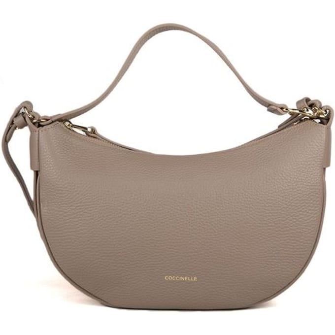 COCCINELLE Leren handtas schoudertas C-Easy Handle Bag Warm Taupe