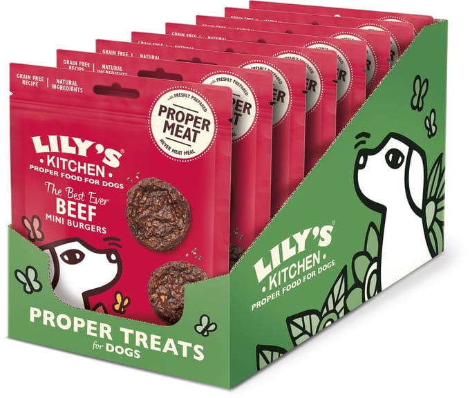 Lily's Kitchen - Hondensnacks - The Best Ever Beef Mini Burgers Rund - 8 x 70 g