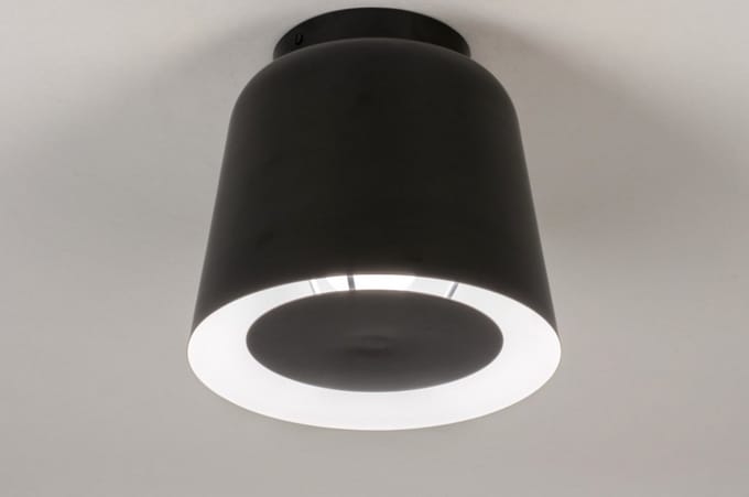 Lumidora Plafondlamp 73809 - Plafonniere - ALLENBY - E27 - Zwart - Metaal - ⌀ 22 cm