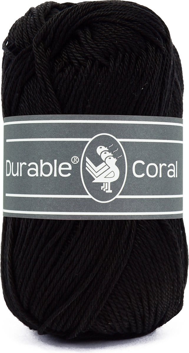 Durable Coral - 325 black - Gemerceriseerd Katoen Garen