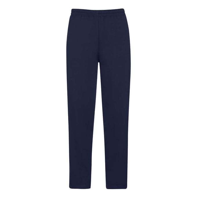 Fruit of the Loom Heren joggingbroek met open zoom (Deep Navy)