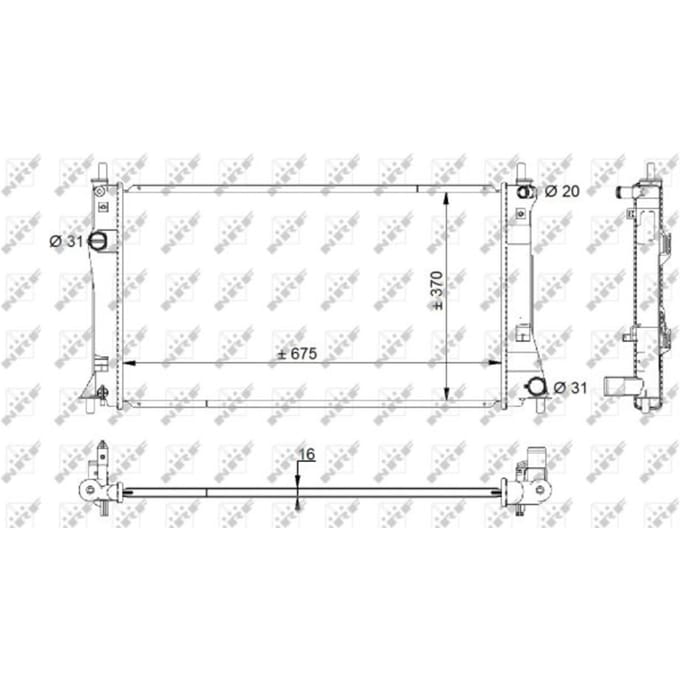 Radiator, motorkoeling NRF 59205
