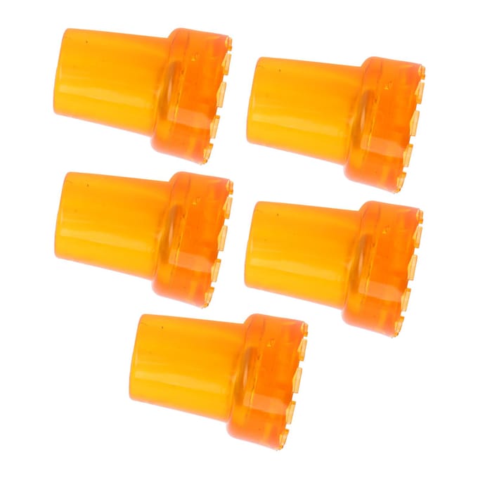 5 STUKS 22mm Enkele Hoek Stoktips Imitatie Bandtextuur Conserverend Antislip Rubber Translucent orange