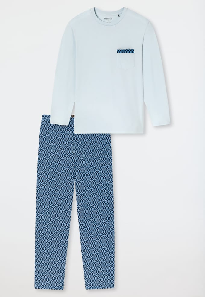 Lange pyjama, lichtblauw - Comfort Nightwear 60