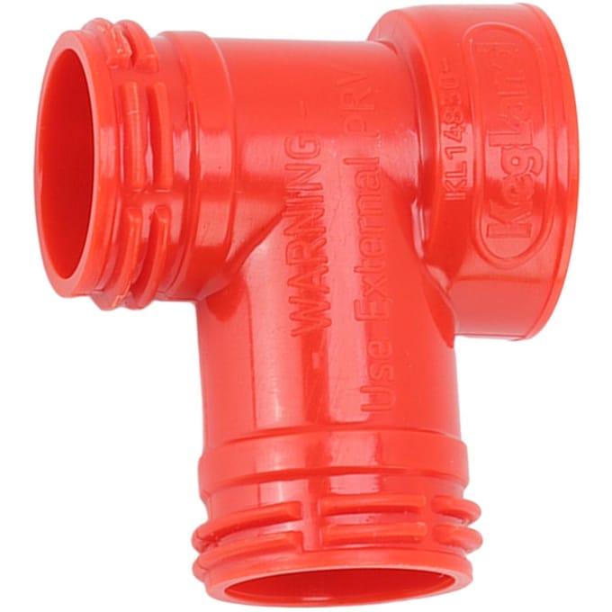 Adaptateur en T pour fût de bière Bouchon de carbonatation en plastique Raccord en T Adaptateur Brassage sans oxygène Soda Bouteilles PET Bouchon de remplissage 3 red