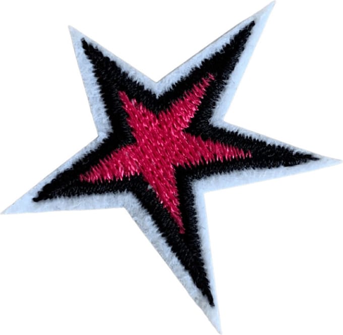 Ster strijkapplicatie strijk embleem - patch - patches - stof & strijk applicatie iron on [carnaval]