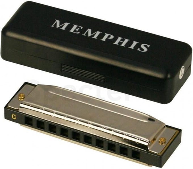 Memphis Blues 10-gaats Mondharmonica in Toonsoort C