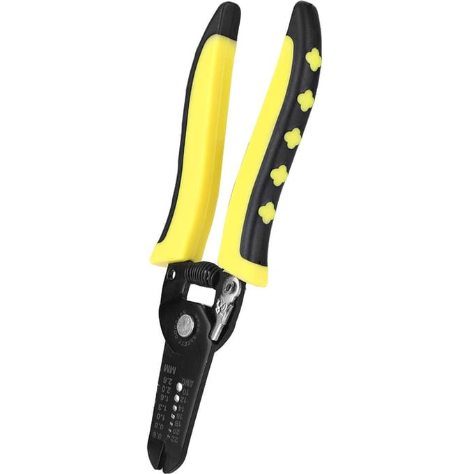 7in1 Draadknipper Knipkniptang Staal Striptang Kabelstripper   1022AWG0.62.6mm yellow