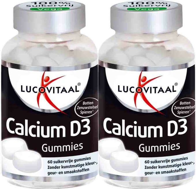 Lucovitaal - Gummies Calcium D3 - 2 x 60 gummies - Voordeelverpakking