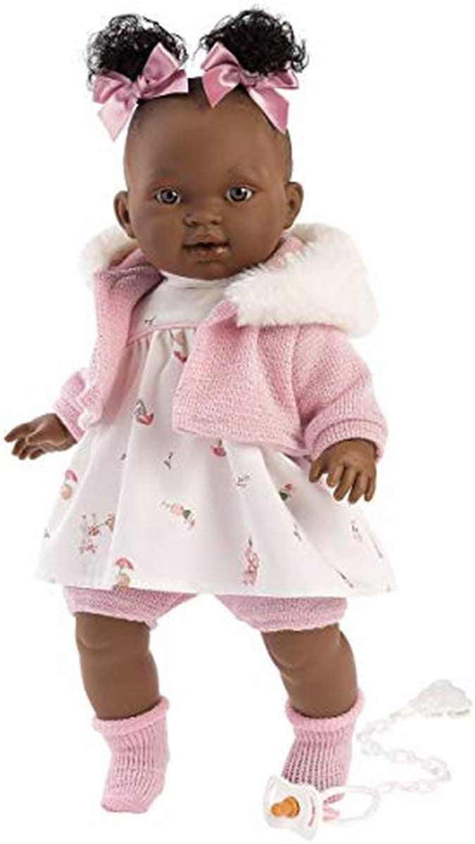 Babypop Diara - Zachte pop - Kinderspel - Handgemaakt in Spanje - 38 cm - Gemengd