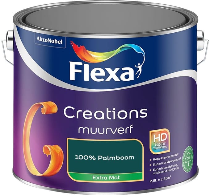 Flexa - Creations Muurverf Extra Mat - 100% Palmboom - Mengverf - 2,5 L