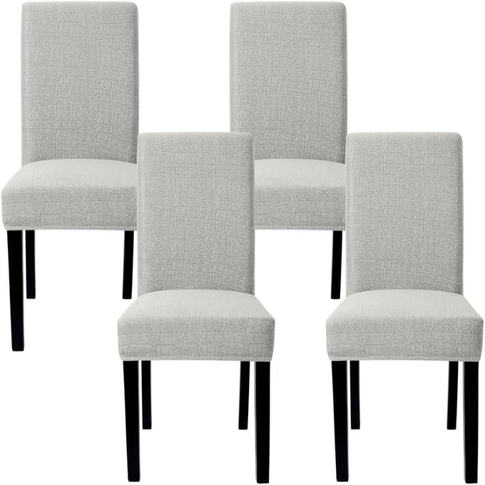 Unyqoos ® Elegant Stretchbare Stoelhoezen Set van 4 voor Diverse Interieurs, Wasbaar en Afneembaar
