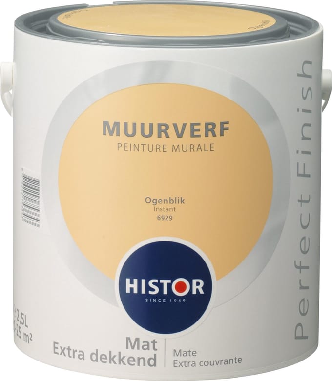 Histor Perfect Finish Muurverf Mat Ogenblik 6929 Ogenblik - 2,5 liter- Muurverf - Dekkend - Binnen - Mat -