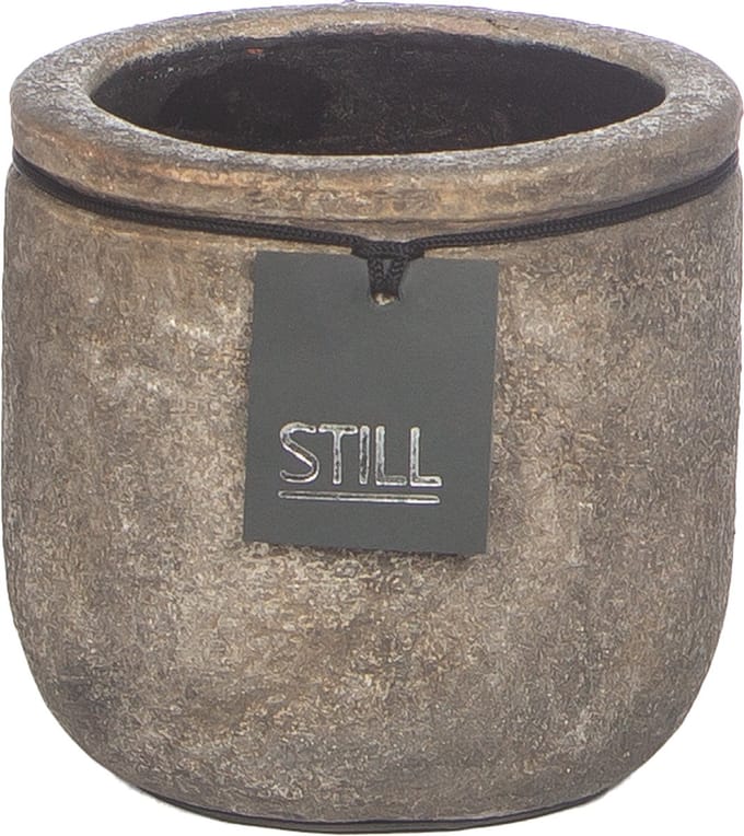 STILL - Planter Pot - Lijn - Earth - Grijs - 16 x 16 cm