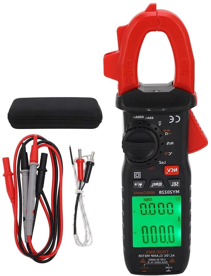 Digitale Stroomtang - AC DC Tester - Elektrische Metingen - NCV Spanningsdetectie - 600A Max - Zwart