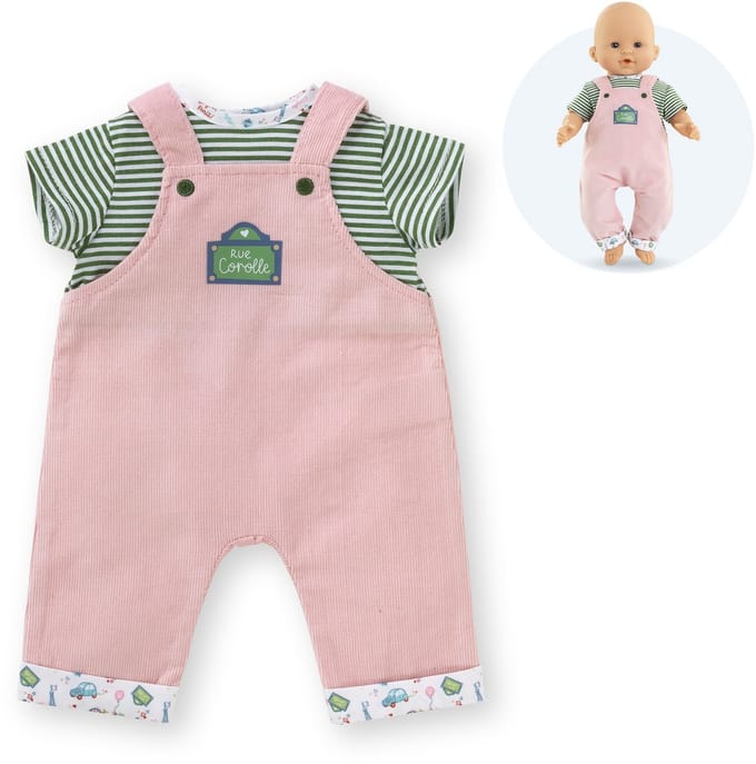 Corolle babypop kleding set - T-shirt en overall 36cm poppen outfit.