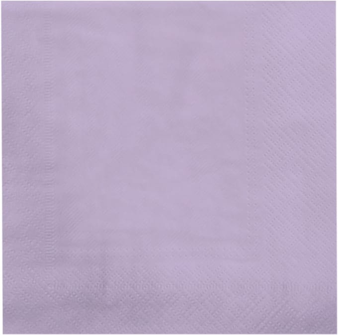 Servetten - papier - pastel paars, 16,5x16,5cm - Feestjecreatief