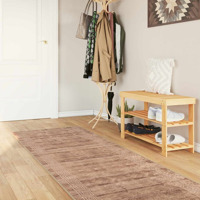 vidaXL - Tapijt - Runner - MARSA - Wit - 100 - x - 450 - cm - Polyester - en - PVC