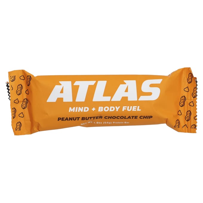 Grasgevoerde Wei Eiwitrepen, Pinda Boter Chocolade Chip, 12 Stuks, 54G (1.9oz) Elk