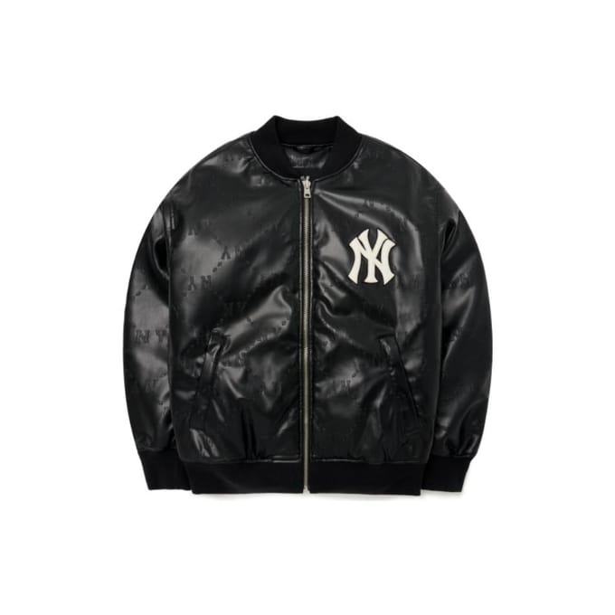 MLB FW22 Étiquette Logo Veste de Baseball Ample Hommes vestes Noir 3AJPM0324-50BKS S black