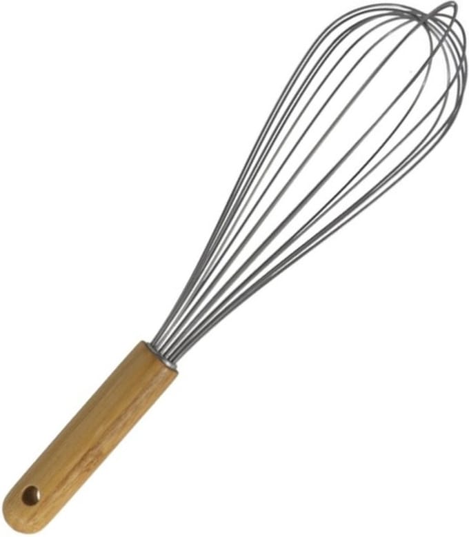 Garde/klopper RVS met bamboe handvat 30 cm - Keukengarde