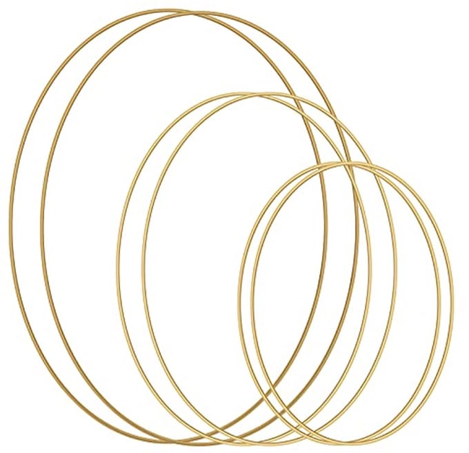 Metalen Decoratieringen - 6 Stuks in Goud voor Dromenvangers en Macramé Creaties