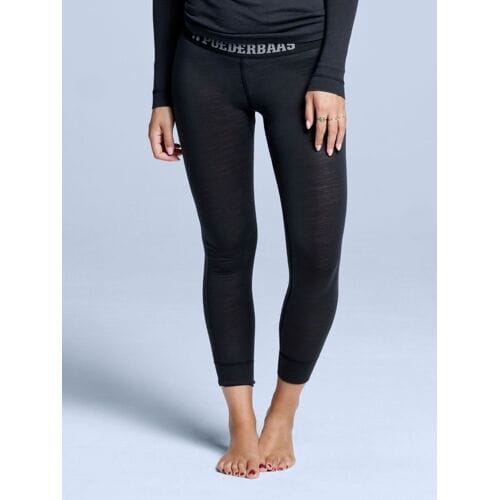 Poederbaas Thermolegging Merinowol - Dames - Zwart - Maat S
