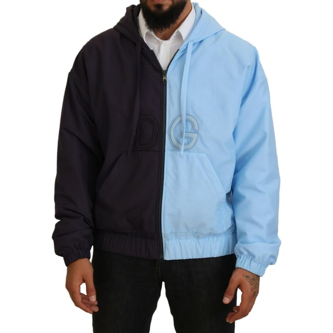 Tweekleurige Hooded Jacket met DG-geborduurd