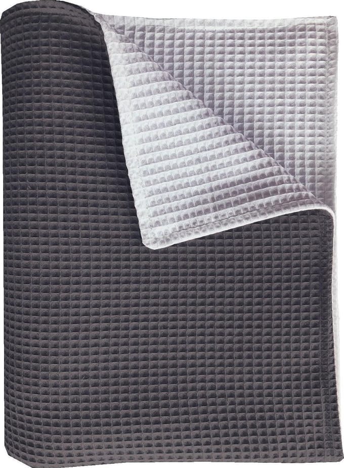 BINK Bedding wiegdeken Pique (Wafel) dubbelzijdig antra/wit 75 x 100 cm
