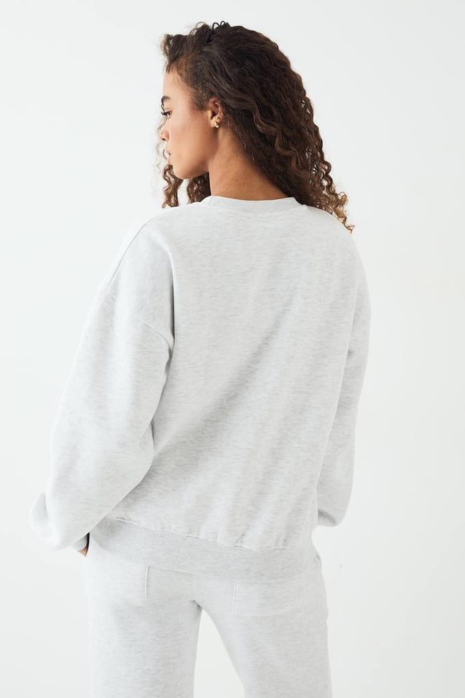 Dames DSGN Studio Crew Neck Oversized Sweatshirt | Ash Grey | Maat: Large
