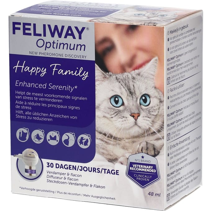 FELIWAY Optimum Startset | 1 Verdamper en Flacon 48ml |Anti-stress voor Kat