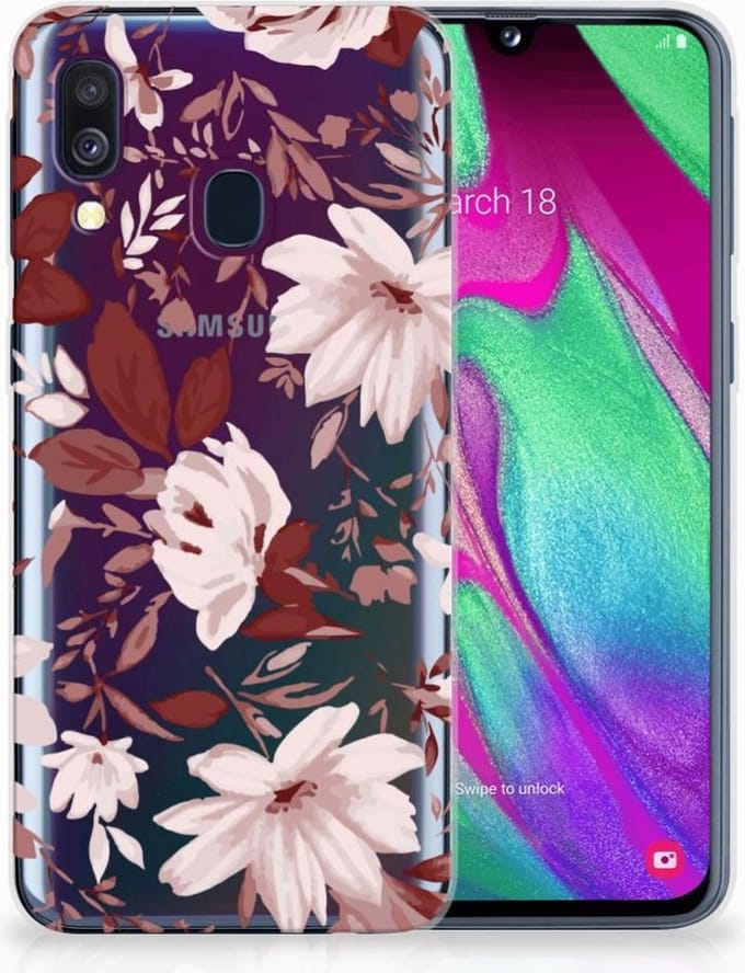 Hoesje maken Samsung Galaxy A40 Watercolor Flowers
