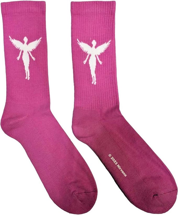 Nirvana - In Utero White Angel Sokken - Roze