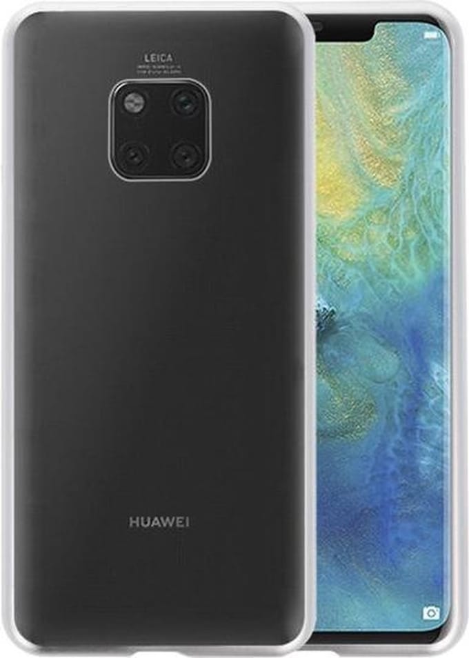 Magnetic Back Cover voor Huawei Mate 20 Pro Zilver - Transparant