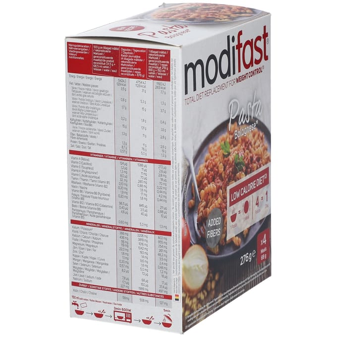 Modifast Intensive - Pasta - Bolognaise - 4 x 62 gr