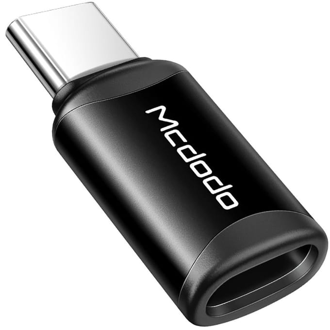 Adapter voor gegevens en opladen Lightning - USB-C McDodo OT-7700, Zwart