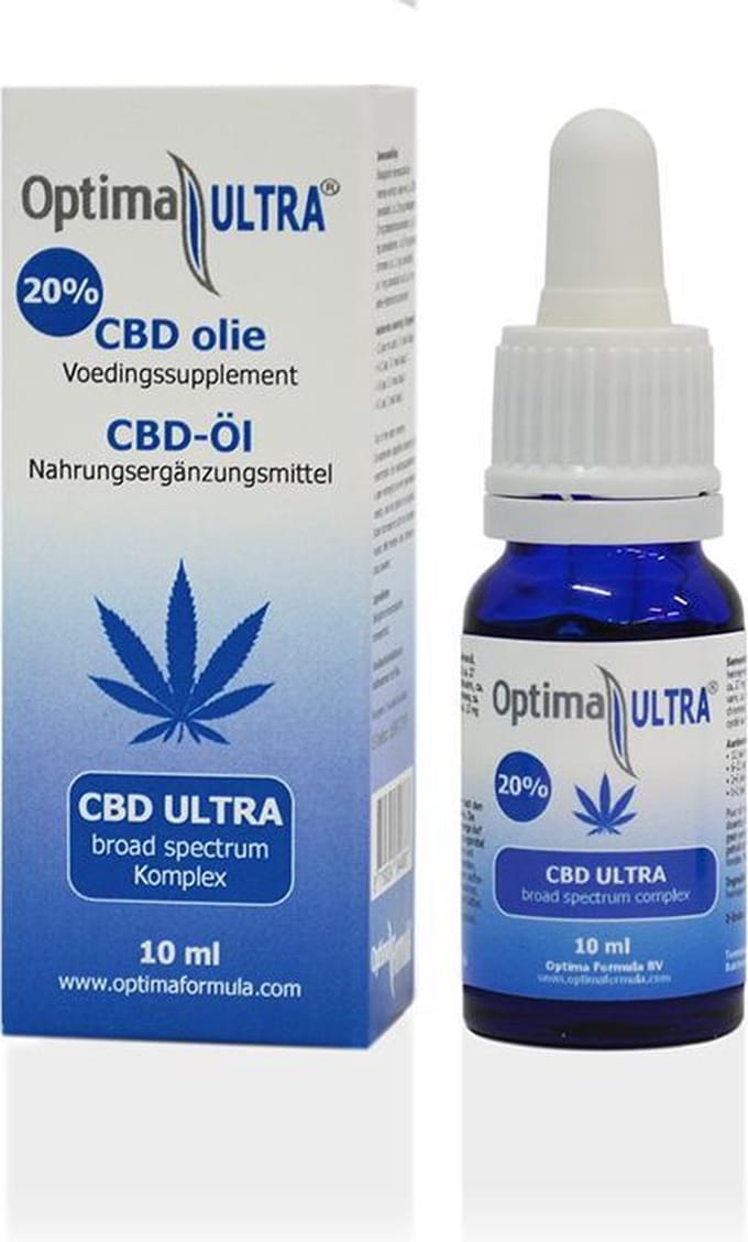 ULTRA CBD olie complex 20%, Optima Formula, 100% zuivere CBD olie, 10 ml, cannabidiol
