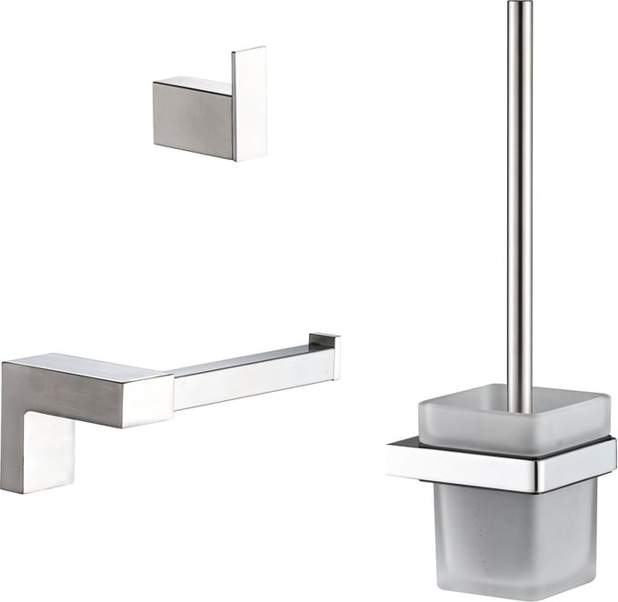 Plieger Altea Toiletset – Wandmontage – Compleet – Geborsteld Chroom