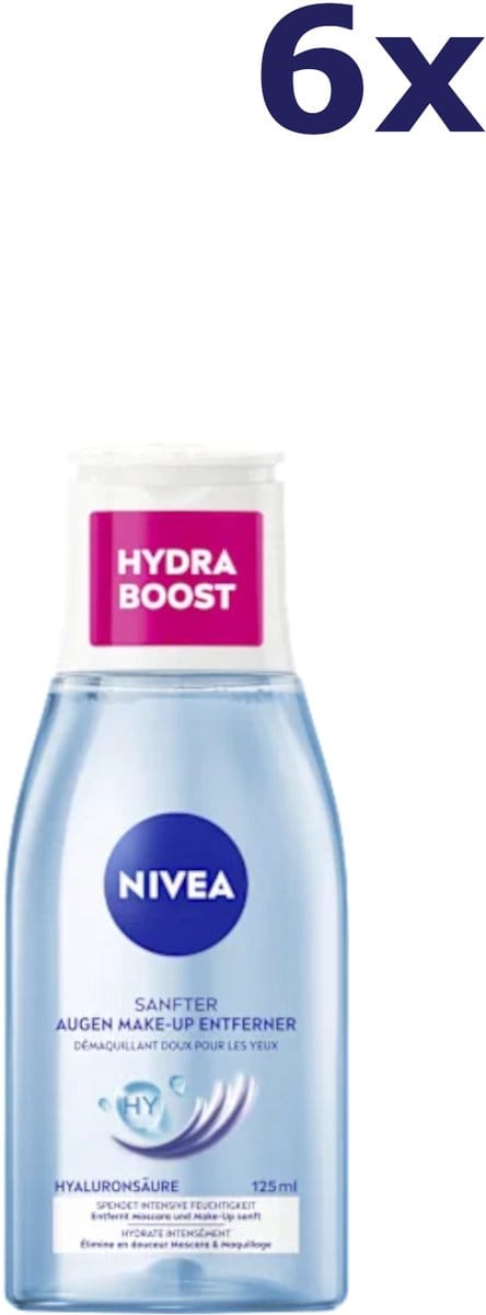 6x NIVEA Oogmake-Up Reinigingslotion 125 ml