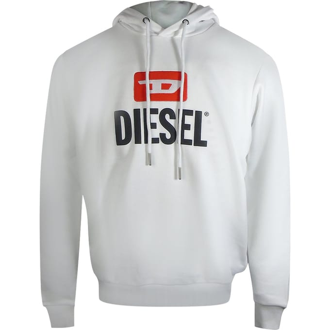 Diesel New D Logo Witte Hoodie