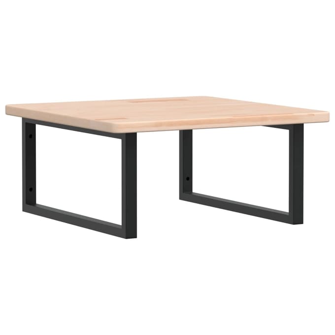 vidaXL - Badkamer - wandschap - staal - en - massief - eikenhout