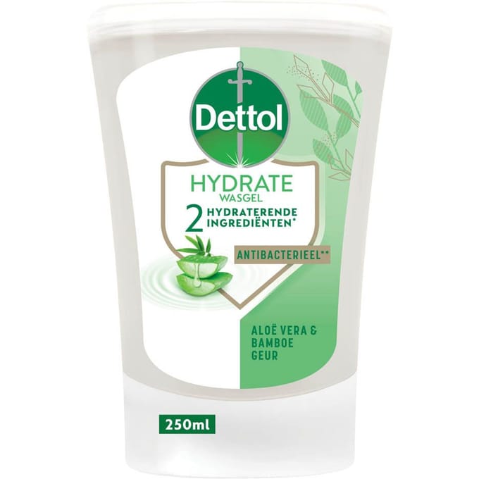 Handzeep Dettol Hydrating Aloe Vera antibacterieël 250ml refill No Touch