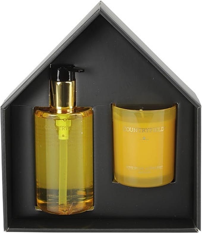 Countryfield - Elegance - Gift box - hand wash & kaars - rood - geschenkset vrouwen