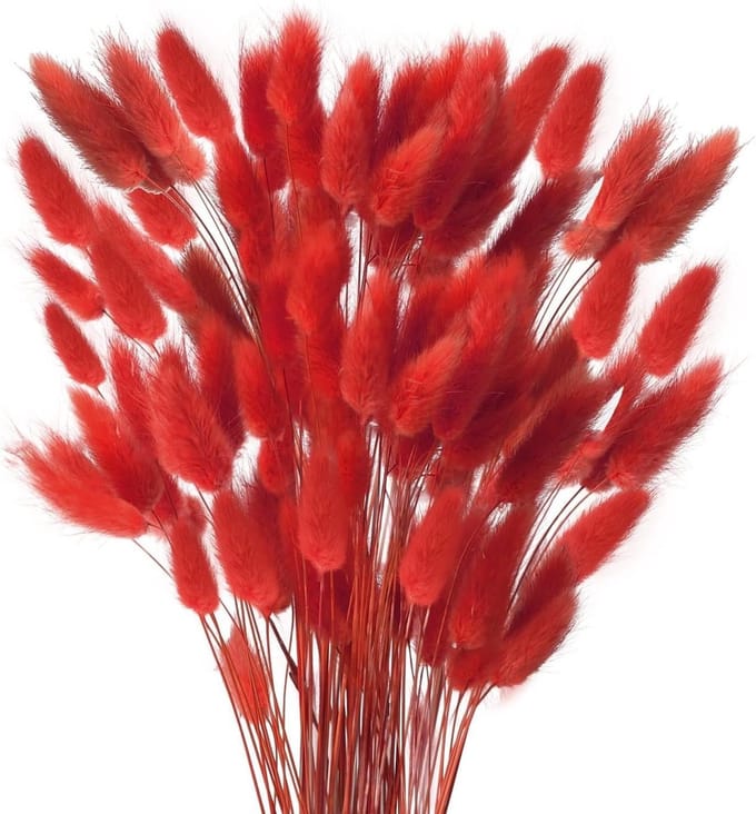 Omgoods - Set van 120 Drogen Bloemen in Roze voor Decoratie